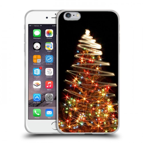 Дизайнерский силиконовый чехол для Iphone 6 Plus/6s Plus Новогодняя елка