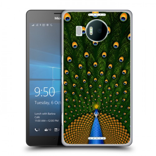 Дизайнерский пластиковый чехол для Microsoft Lumia 950 XL Павлины