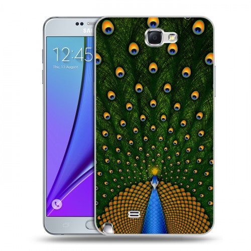 Дизайнерский пластиковый чехол для Samsung Galaxy Note 2 Павлины