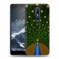 Дизайнерский пластиковый чехол для Nokia 5.1 Павлины