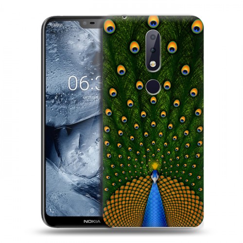 Дизайнерский силиконовый чехол для Nokia 6.1 Plus Павлины