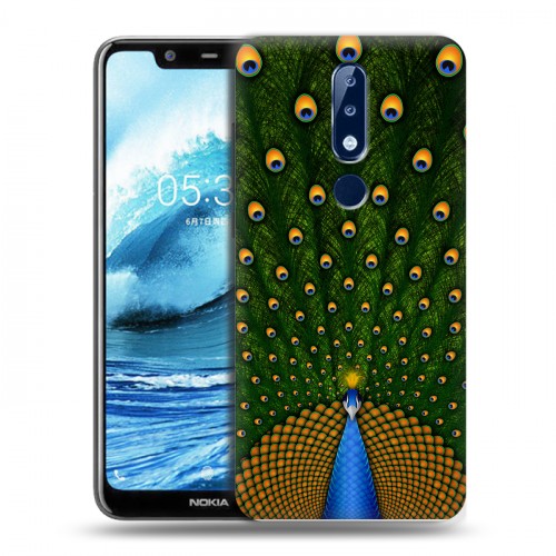 Дизайнерский силиконовый чехол для Nokia 5.1 Plus Павлины