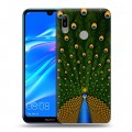 Дизайнерский пластиковый чехол для Huawei Y6 (2019) Павлины