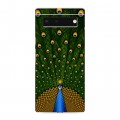 Дизайнерский силиконовый с усиленными углами чехол для Google Pixel 6 Павлины