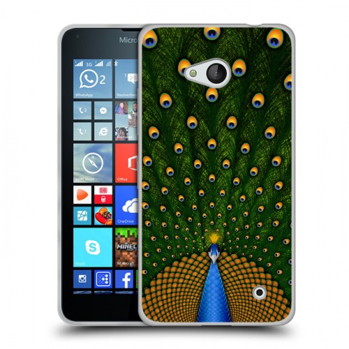 Дизайнерский пластиковый чехол для Microsoft Lumia 640 Павлины
