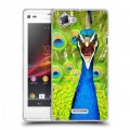 Дизайнерский пластиковый чехол для Sony Xperia L Павлины