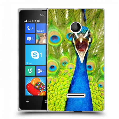 Дизайнерский пластиковый чехол для Microsoft Lumia 435 Павлины