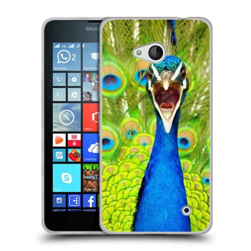 Дизайнерский пластиковый чехол для Microsoft Lumia 640 Павлины