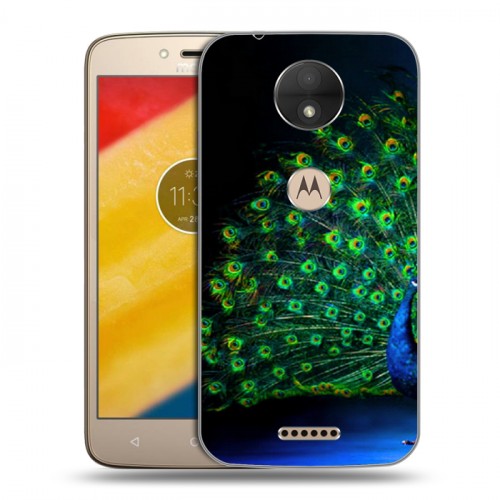 Дизайнерский пластиковый чехол для Motorola Moto C Павлины