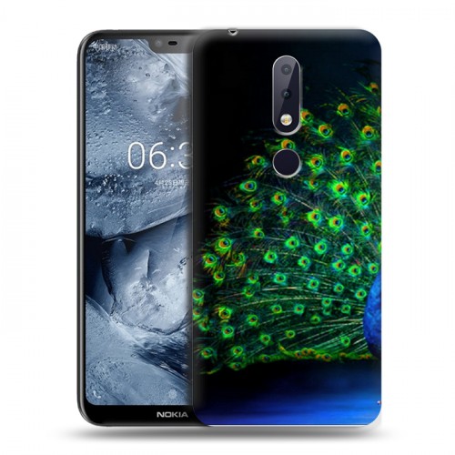 Дизайнерский пластиковый чехол для Nokia 6.1 Plus Павлины