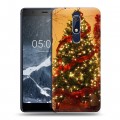 Дизайнерский пластиковый чехол для Nokia 5.1 Новогодняя елка