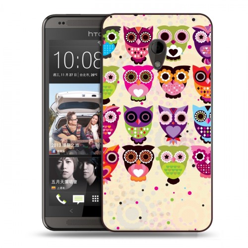 Дизайнерский пластиковый чехол для HTC Desire 700 Совы