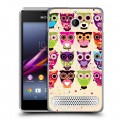 Дизайнерский силиконовый чехол для Sony Xperia E1 Совы