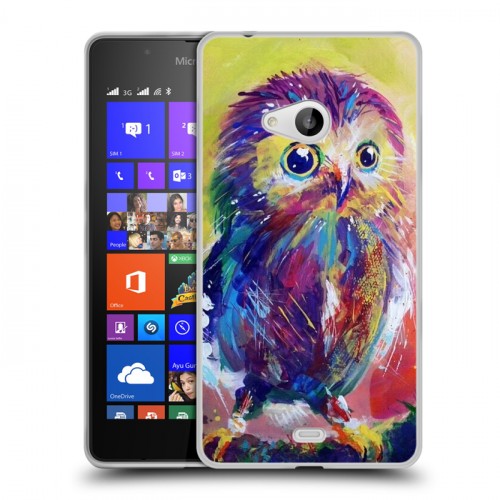 Дизайнерский пластиковый чехол для Microsoft Lumia 540 Совы