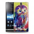 Дизайнерский пластиковый чехол для Sony Xperia S Совы