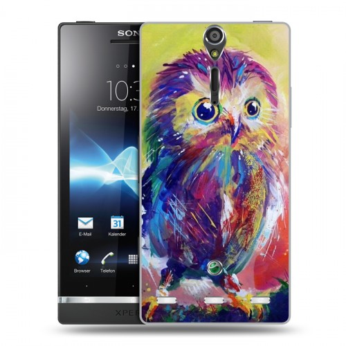 Дизайнерский пластиковый чехол для Sony Xperia S Совы