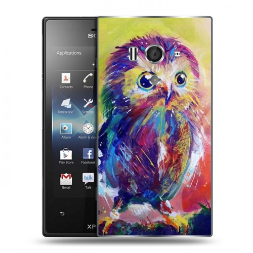 Дизайнерский пластиковый чехол для Sony Xperia acro S Совы