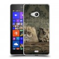 Дизайнерский пластиковый чехол для Microsoft Lumia 540 Совы