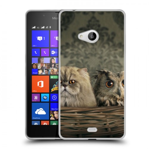 Дизайнерский пластиковый чехол для Microsoft Lumia 540 Совы