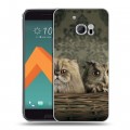 Дизайнерский пластиковый чехол для HTC 10 Совы