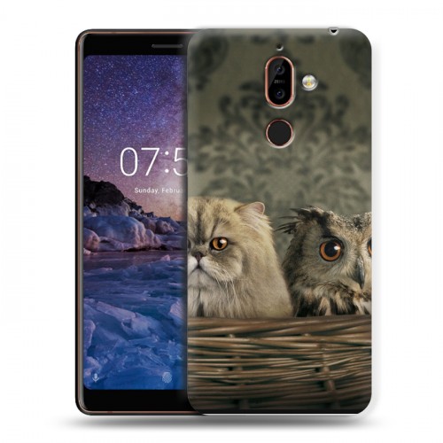 Дизайнерский пластиковый чехол для Nokia 7 Plus Совы