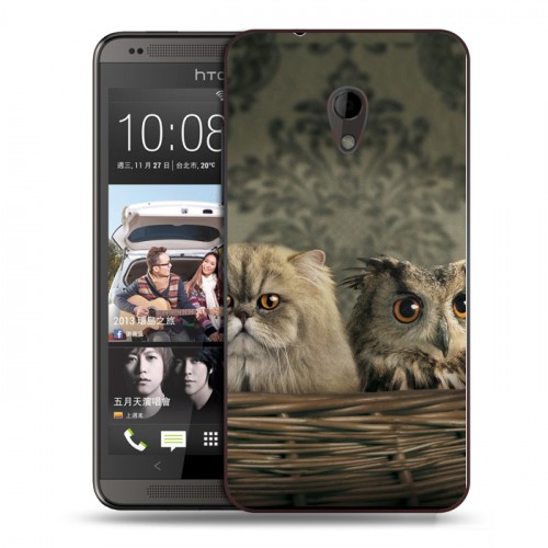 Дизайнерский пластиковый чехол для HTC Desire 700 Совы