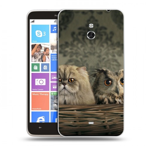 Дизайнерский пластиковый чехол для Nokia Lumia 1320 Совы