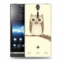 Дизайнерский пластиковый чехол для Sony Xperia S Совы