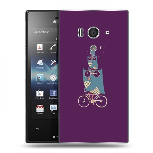 Дизайнерский пластиковый чехол для Sony Xperia acro S Совы