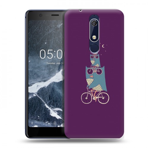 Дизайнерский пластиковый чехол для Nokia 5.1 Совы