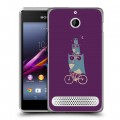 Дизайнерский силиконовый чехол для Sony Xperia E1 Совы