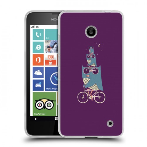 Дизайнерский пластиковый чехол для Nokia Lumia 630/635 Совы