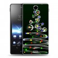 Дизайнерский пластиковый чехол для Sony Xperia TX Новогодняя елка