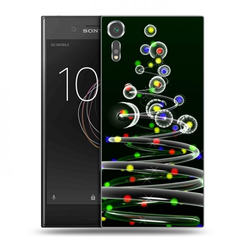 Дизайнерский пластиковый чехол для Sony Xperia XZs Новогодняя елка