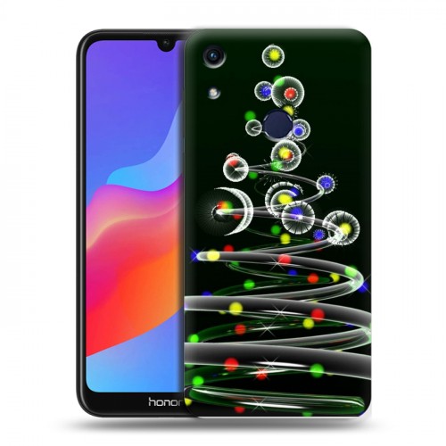 Дизайнерский пластиковый чехол для Huawei Honor 8A Новогодняя елка