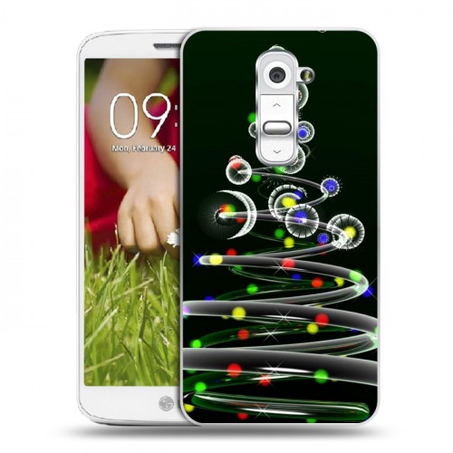 Дизайнерский пластиковый чехол для LG Optimus G2 mini Новогодняя елка