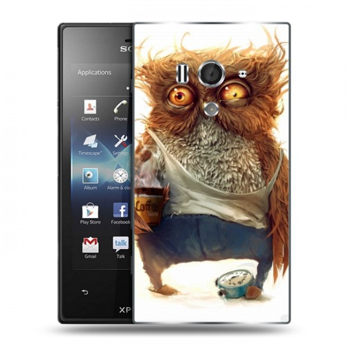 Дизайнерский пластиковый чехол для Sony Xperia acro S Совы