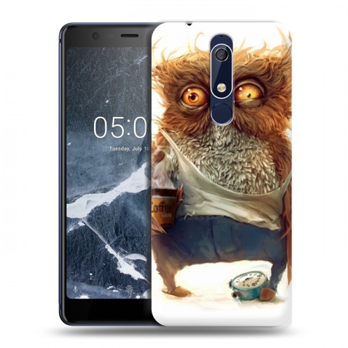 Дизайнерский пластиковый чехол для Nokia 5.1 Совы