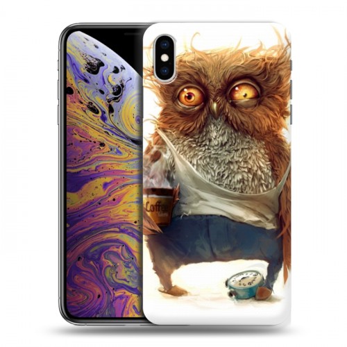 Дизайнерский силиконовый чехол для Iphone Xs Max Совы