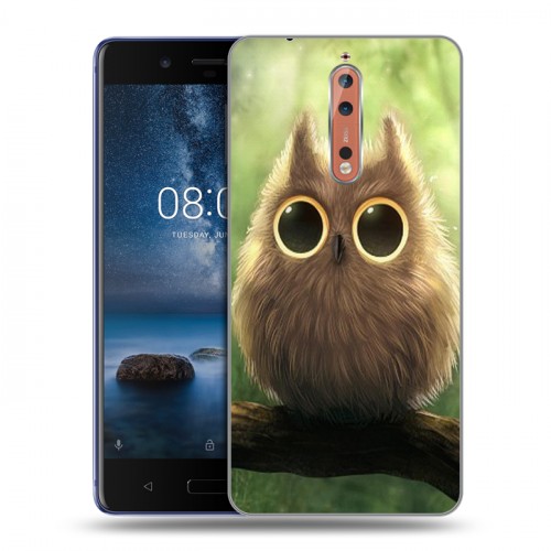 Дизайнерский пластиковый чехол для Nokia 8 Совы