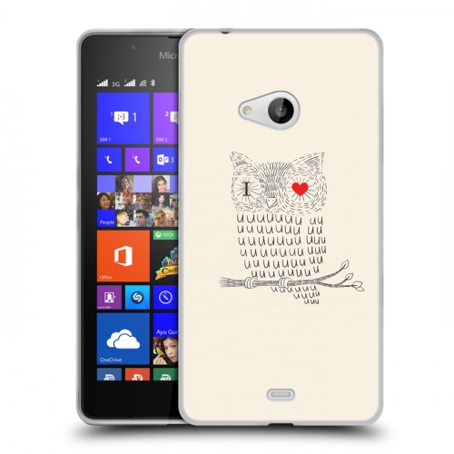 Дизайнерский пластиковый чехол для Microsoft Lumia 540 Совы