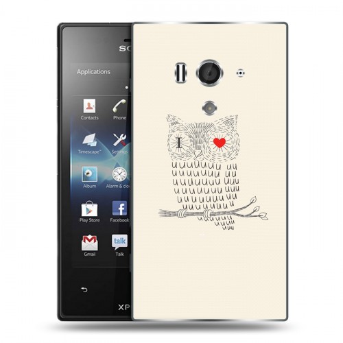 Дизайнерский пластиковый чехол для Sony Xperia acro S Совы