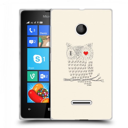 Дизайнерский пластиковый чехол для Microsoft Lumia 435 Совы