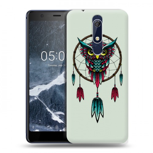 Дизайнерский пластиковый чехол для Nokia 5.1 Совы