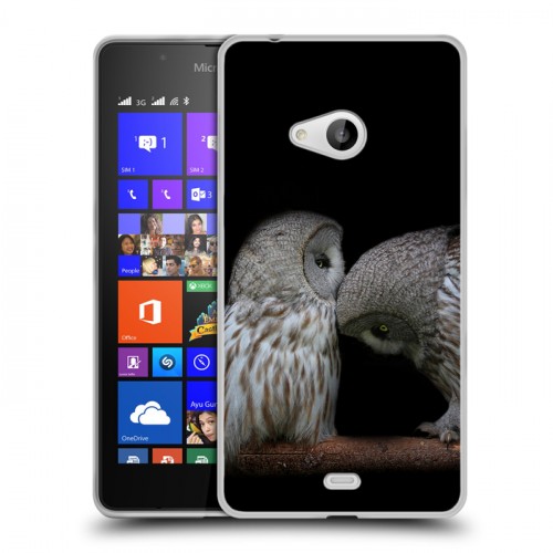 Дизайнерский пластиковый чехол для Microsoft Lumia 540 Совы