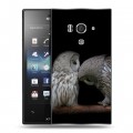 Дизайнерский пластиковый чехол для Sony Xperia acro S Совы