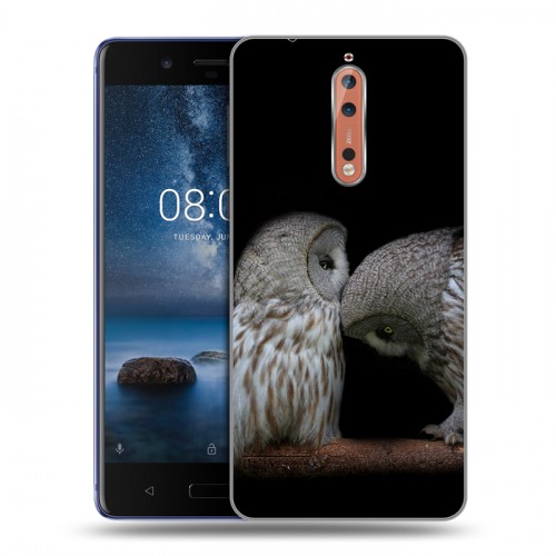 Дизайнерский пластиковый чехол для Nokia 8 Совы