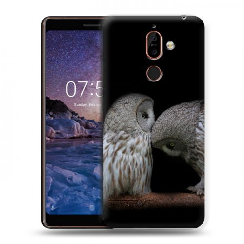 Дизайнерский пластиковый чехол для Nokia 7 Plus Совы