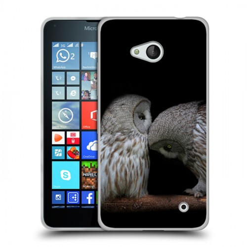 Дизайнерский силиконовый чехол для Microsoft Lumia 640 Совы