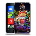 Дизайнерский пластиковый чехол для Nokia Lumia 620 Новогодняя елка